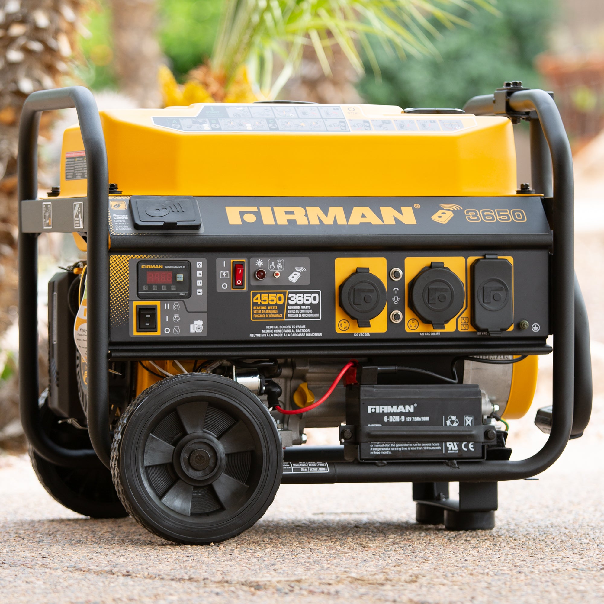 4550W Portable Gas Generator with Remote Start - 120V Power for Camping, Emergencies & Outdoor Activities