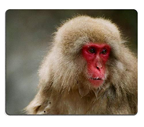 Premium Gaming Mouse Pad - Natural Rubber Non-Slip Mouse Mat with Macaque Snow Monkey Design from Jigokudani Monkey Park - Perfect for Office, Gaming & Home Workspace