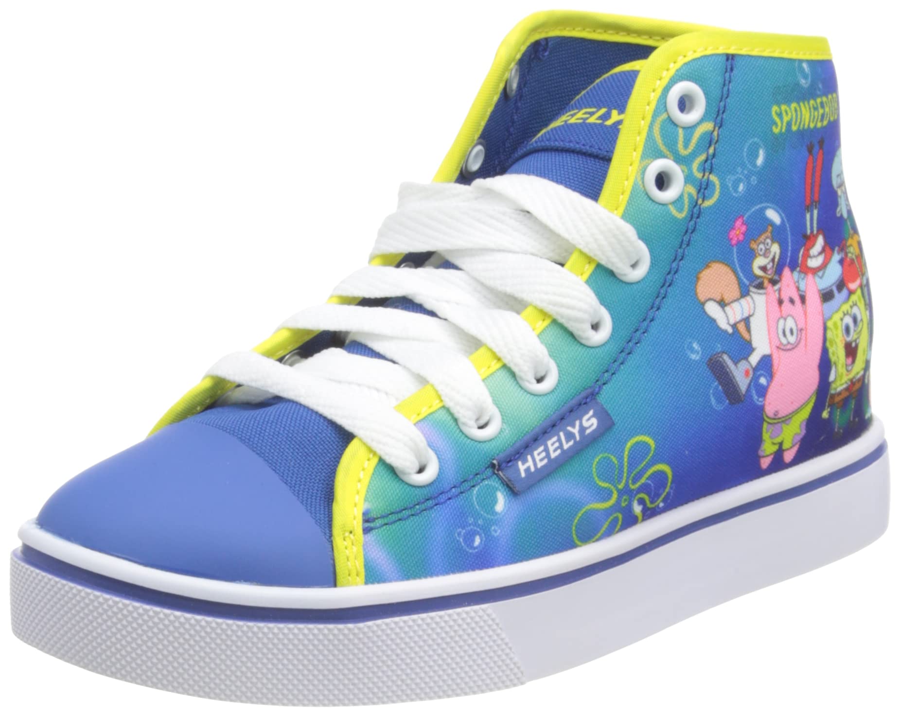 HEELYS Youth Kids Hustle Spongebob Wheels Skate Sneaker Shoes - Fun Light-Up Roller Shoes for Boys & Girls - Perfect for Playground, School & Outdoor Activities