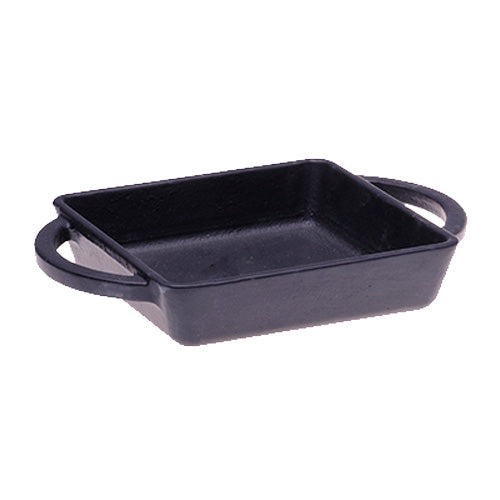 Arcata 080570 Cast Iron Rectangular Dish - 13.5 oz Black Baking Pan for Cornbread, Brownies & Casseroles | Oven & Stovetop Safe | Rust-Resistant Kitchenware
