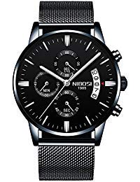 Luxury Men's Stainless Steel Chronograph Watch - Waterproof Military Quartz Wristwatch for Casual & Dress Wear | Perfect for Business, Outdoor & Everyday Use