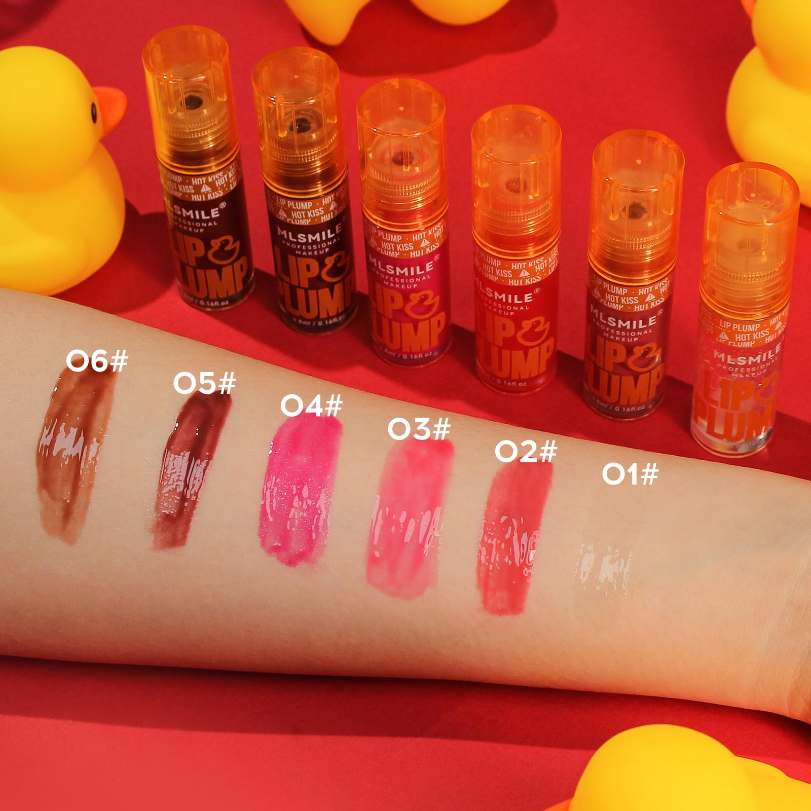3 Colors Duck Lip Plumper Gloss - High Pigment Plumping Lip Gloss with Hydrating Lip Glow Oil | Vegan Lip Makeup & Lip Care Set for Women | Perfect for Daily Moisture, Night Care & Makeup Looks (Set A)