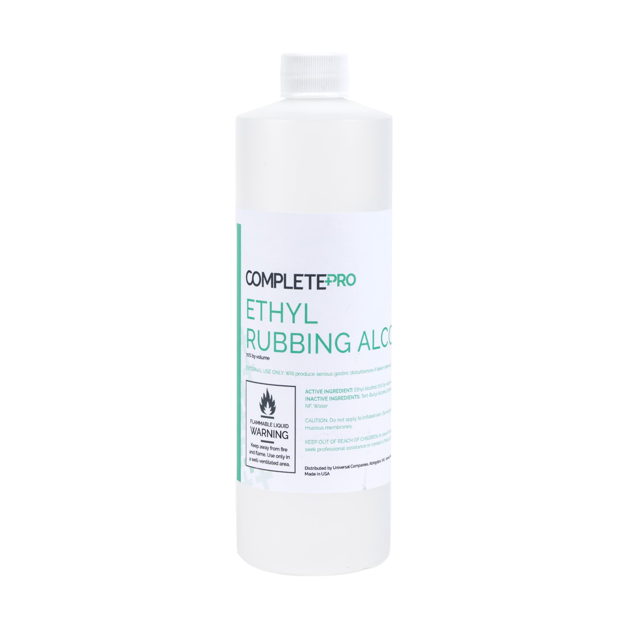 Complete Pro 70% Ethyl Rubbing Alcohol - First Aid Antiseptic for Cuts, Wounds & Sanitizing - Ideal for Home, Office & Medical Use