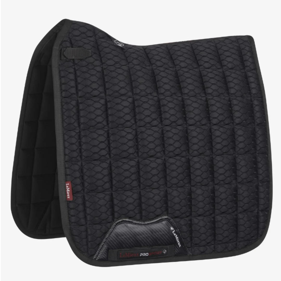 Premium LeMieux Carbon Mesh Dressage Saddle Pad - Breathable & Shock-Absorbing for Enhanced Horse Comfort - Perfect for Training, Competition & Everyday Riding