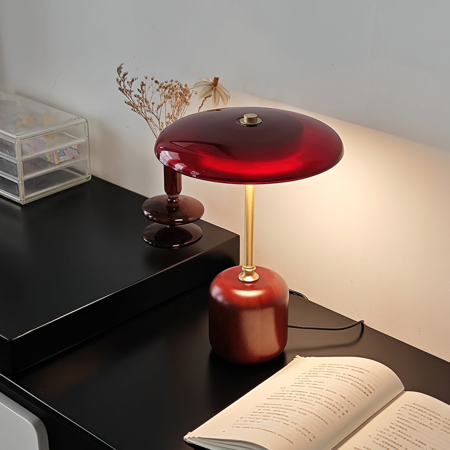 Alaula Modern LED Table Lamp with USB Port - Adjustable Brightness for Bedroom, Living Room & Office Desk Lighting