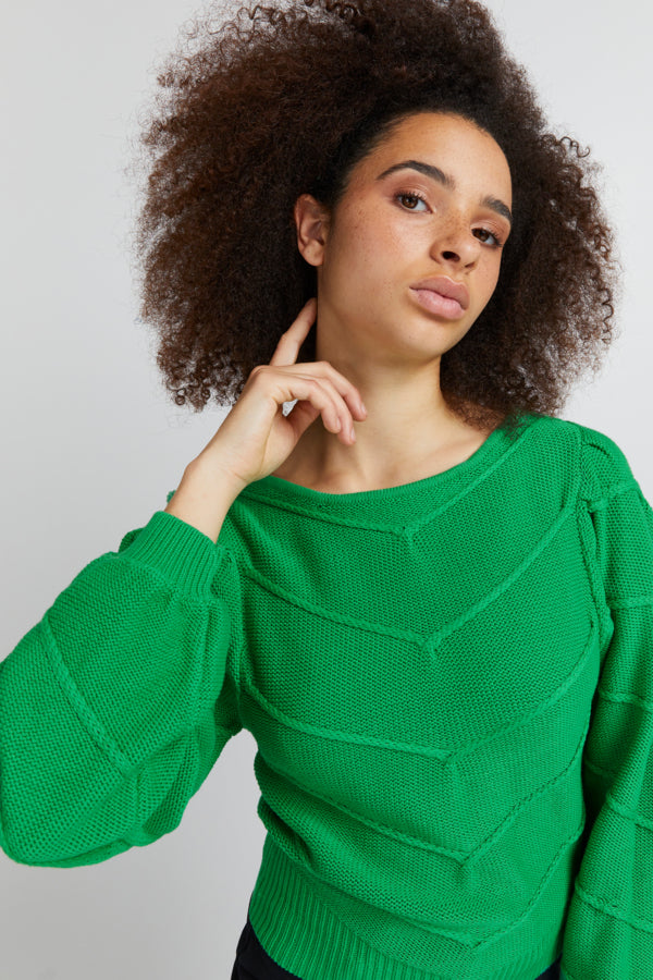 Pilar Jumper Sweater for Women - Soft Knit Kelly Green Pullover | Perfect for Fall & Winter Outfits, Office Wear & Casual Style