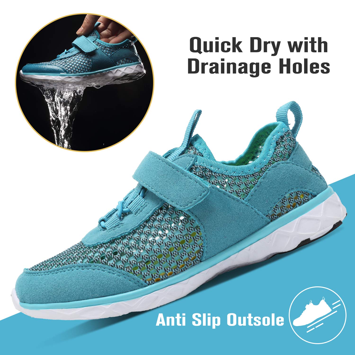 CIOR Kids Water Shoes - Lightweight Swim Sneakers for Toddler & Big Kid - Beach & Pool Sports