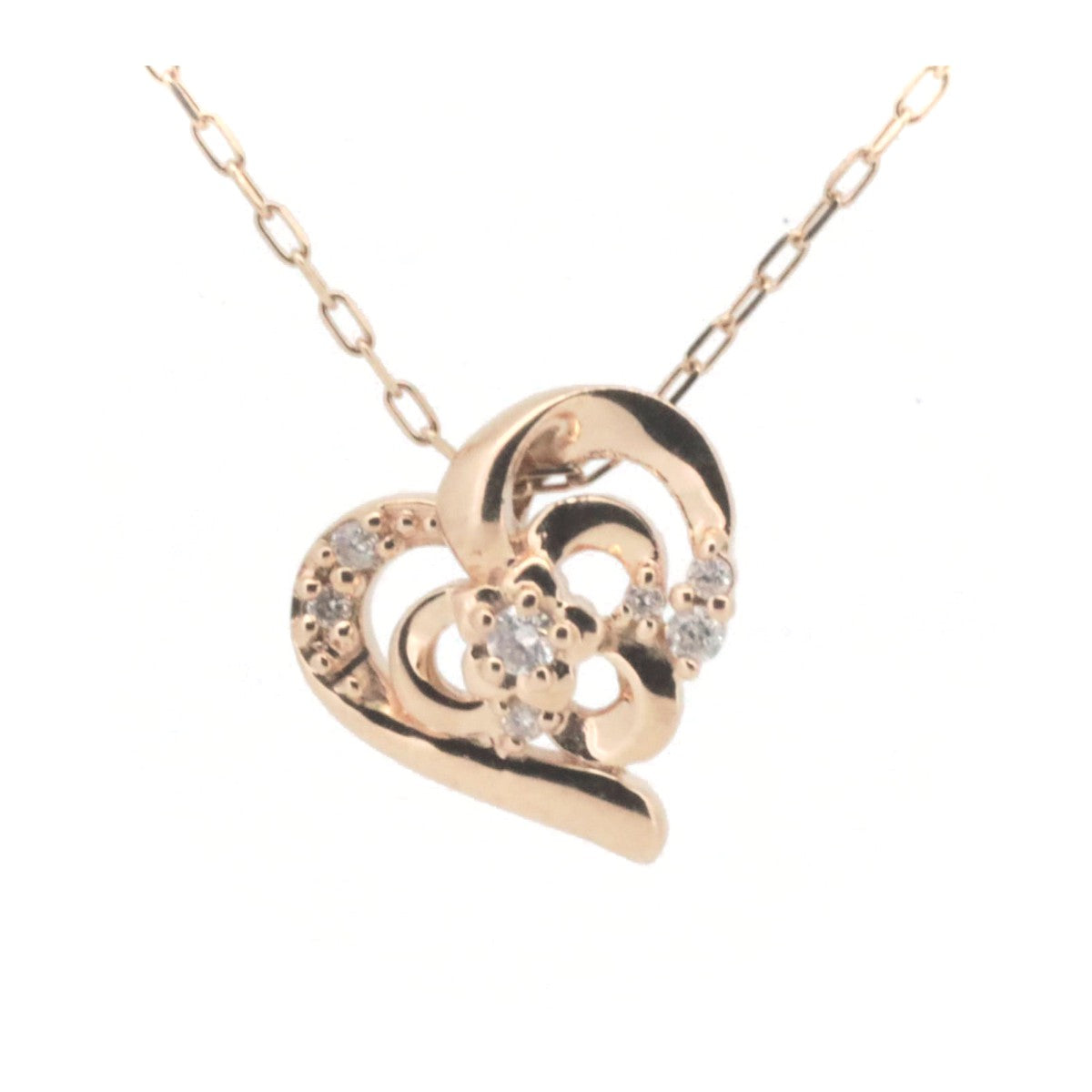 4℃ Diamond K10PG Necklace - 14K White Gold Pendant with Genuine Diamonds, Limited Edition Jewelry Gift for Women, Perfect for Anniversaries & Special Occasions