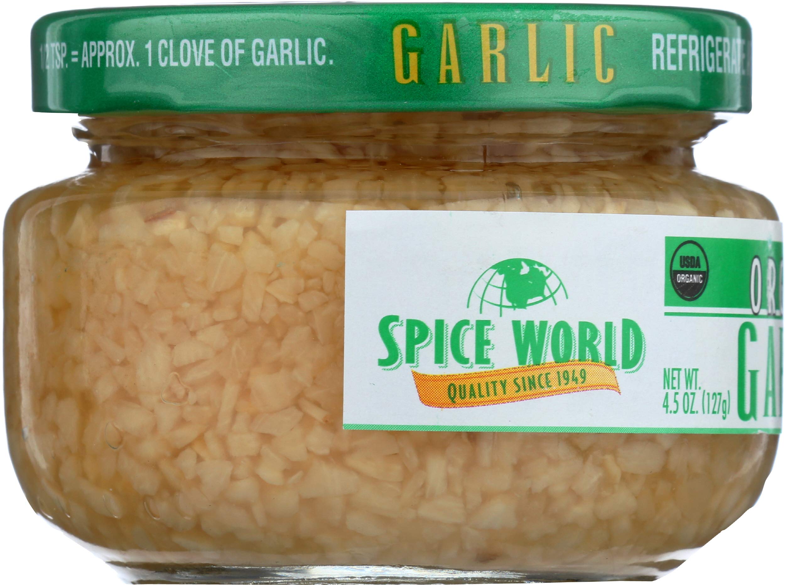 Organic Minced Garlic Ready to Use - 4.5 oz Fresh Packed for Cooking, Soups, Stir-Fry, Burgers & Garlic Bread - Perfect for Home Chefs & Meal Prep