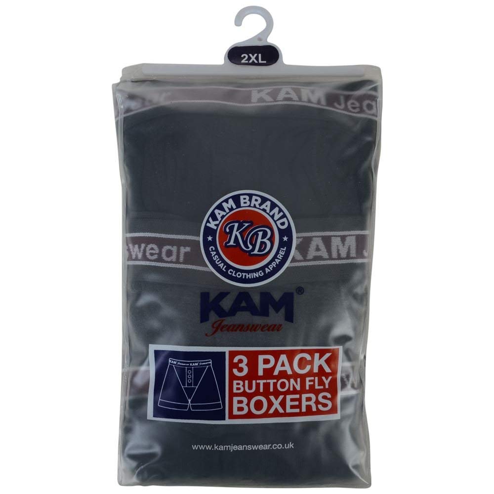 KAM Men's Big Size Jersey 3 Pack Boxer Shorts - Soft Cotton Underwear for Plus Size Men | Comfortable Everyday Wear for Work, Gym & Lounge