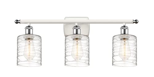 White and Polished Chrome / Deco Swirl