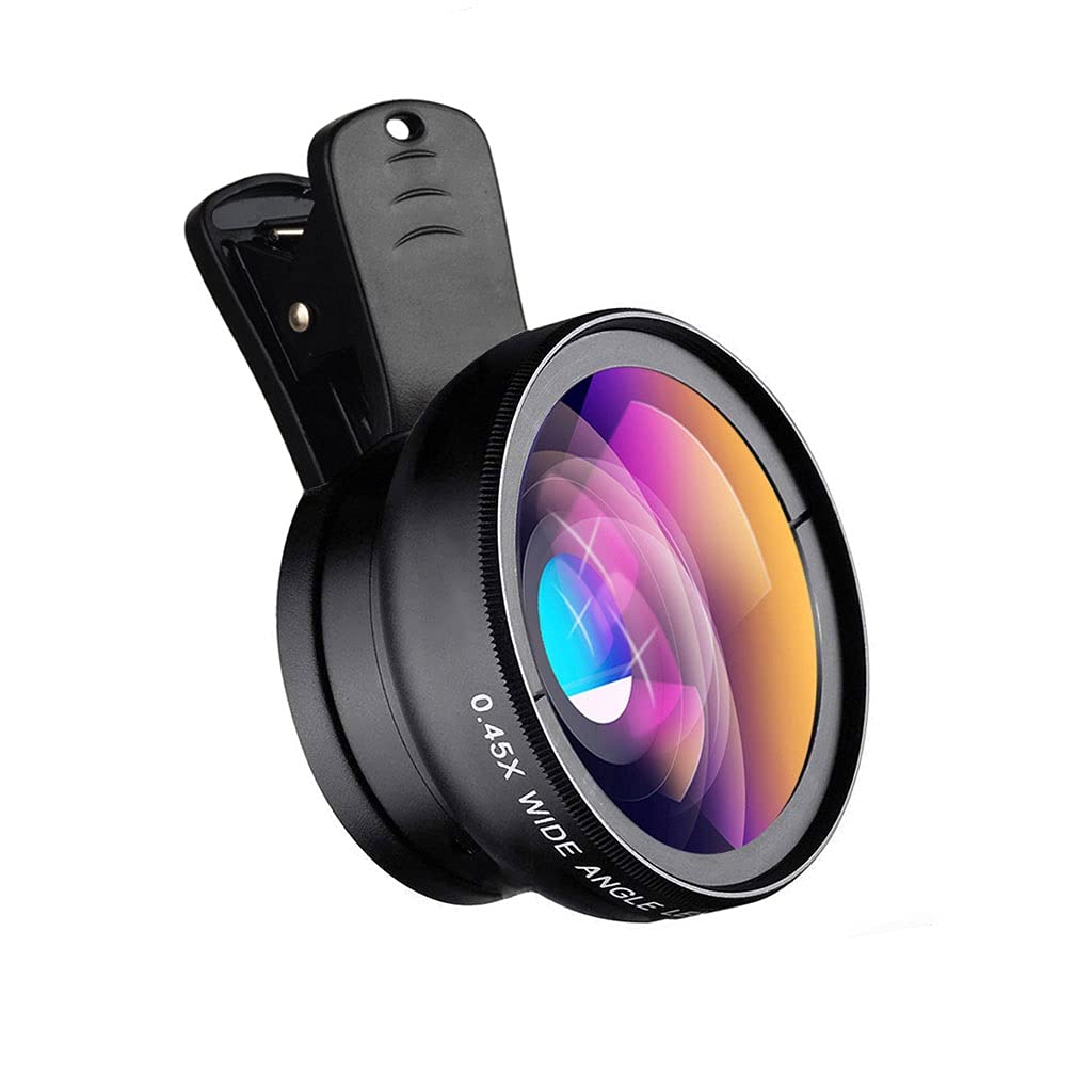 SLATIOM 2-in-1 HD Camera Lens Kit - 0.45x Super Wide Angle & 12.5X Macro Lens for iPhone, Samsung & Smartphones - Perfect for Travel, Vlogging & Close-Up Photography
