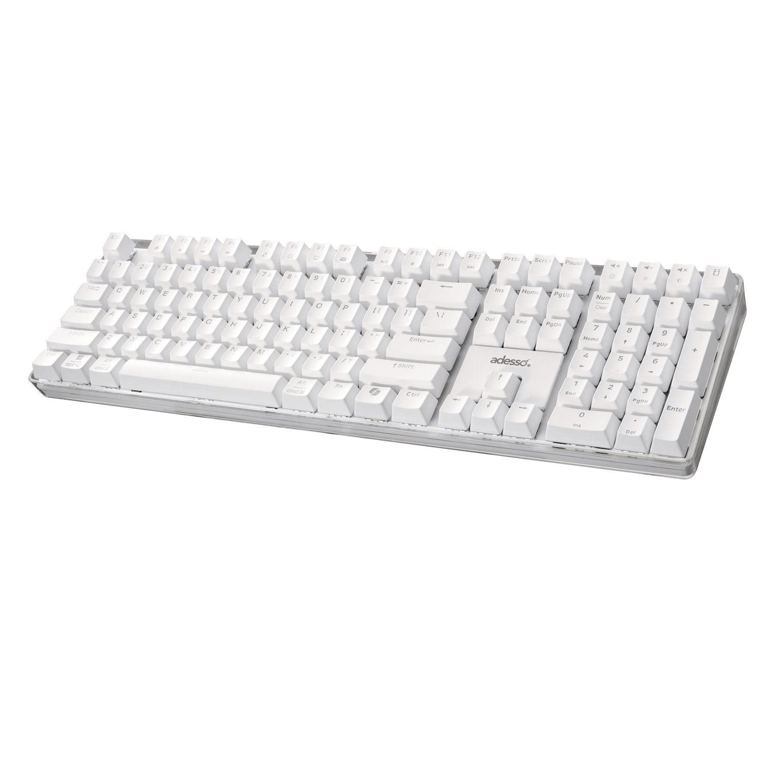 Adesso EasyTouch 680UW Wireless Ergonomic Keyboard - White | USB Plug & Play | Comfort Typing for Office, Home & Gaming (Ideal for Long Hours Computer Work)