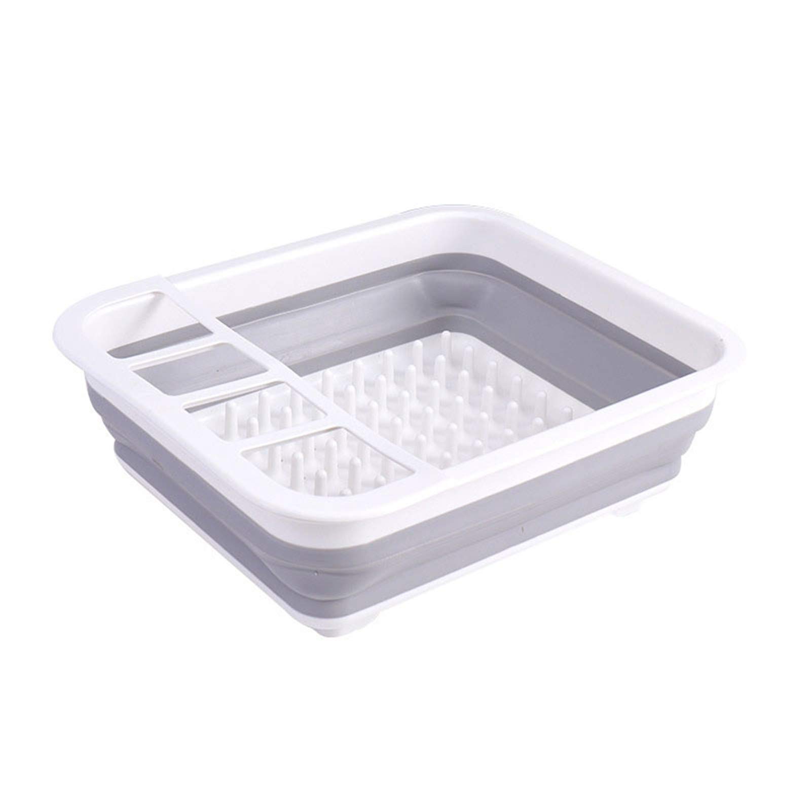 Arinda Collapsible Dish Drying Rack - Space Saving Kitchen Counter Organizer, Portable Dish Drainer for Plates, Bowls & Utensils - Perfect for Small Kitchens, Camping & RV Use