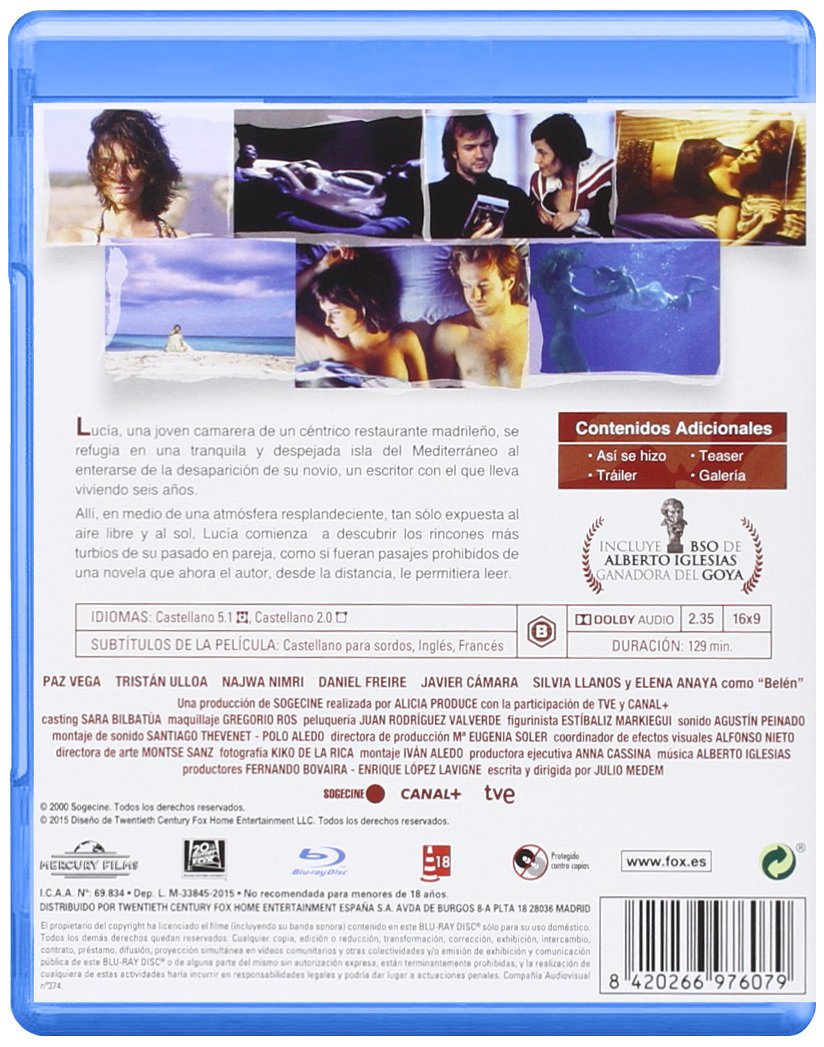Sex and Lucia (Lucía y el Sexo) [Blu-ray, Region B Import - Spain] - Romantic Drama Film for Movie Nights & Art House Cinema Lovers