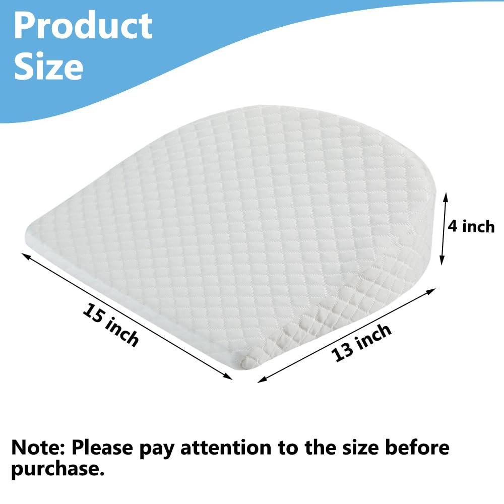 **Big Hippo Memory Foam Pregnancy Wedge Pillow for Belly & Back Support - Maternity Sleeping Pillow for Side Sleepers, Leg & Knee Relief - Perfect for Pregnancy, Nursing & Postpartum Recovery (White)**
