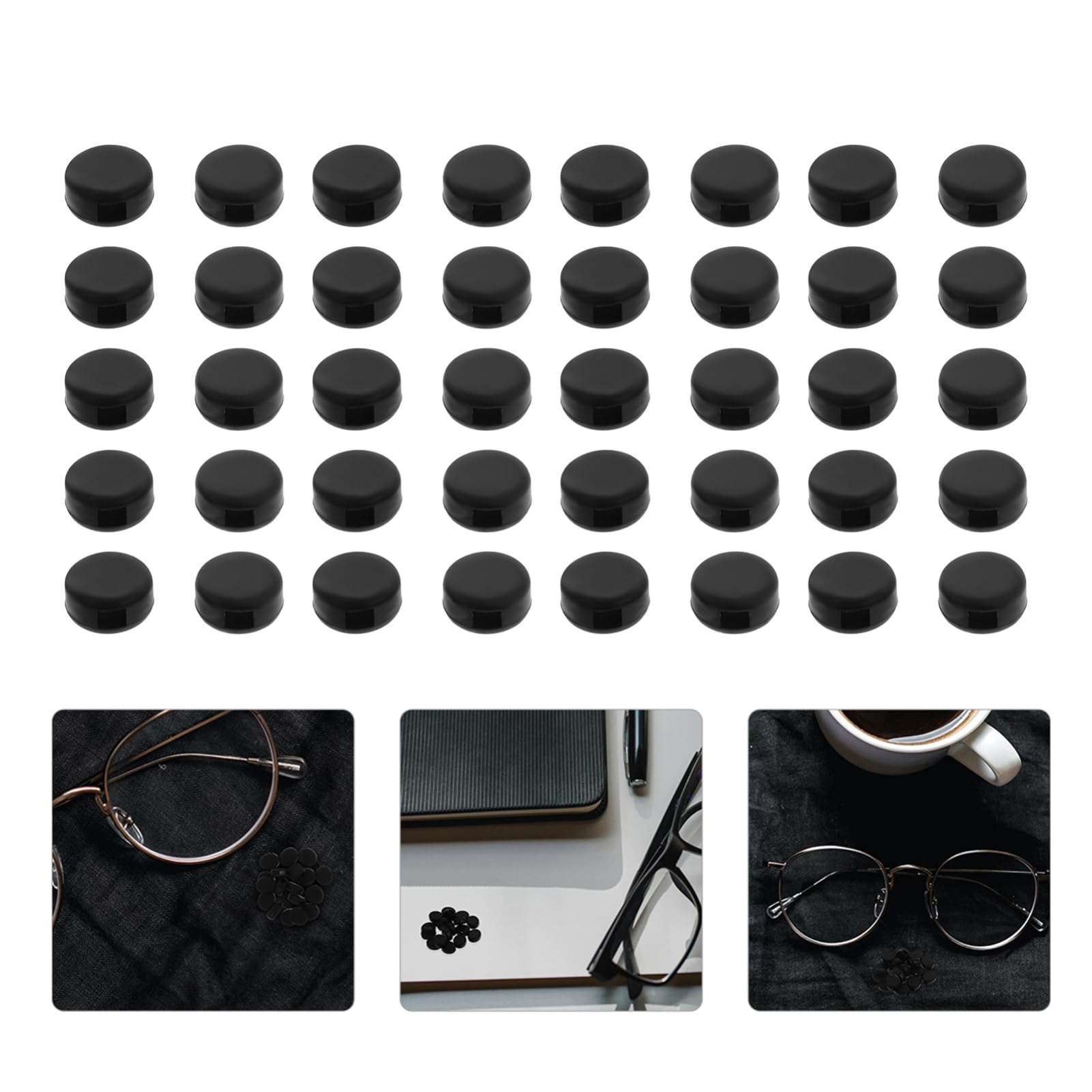 COLLBATH 40-Pack Non-Slip Silicone Glasses Sleeves & Ear Socks - Anti-Slide Eyewear Grips for Sports, Reading & Daily Use