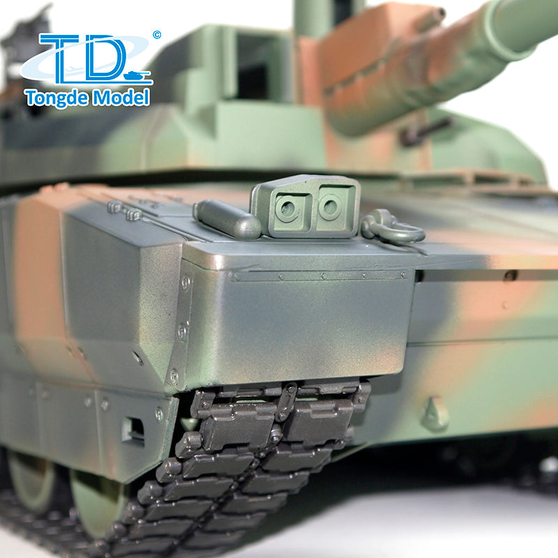 1/16 Scale RC Military Tank Model - H2408 Leclerc Battle Tank with Metal Wheels, Gearbox, Infrared BB Barrel, Recoil & Smoke Effects | Remote Control Toy for Collectors & Battle Simulation Enthusiasts | Perfect for Outdoor Play, War Games & Display