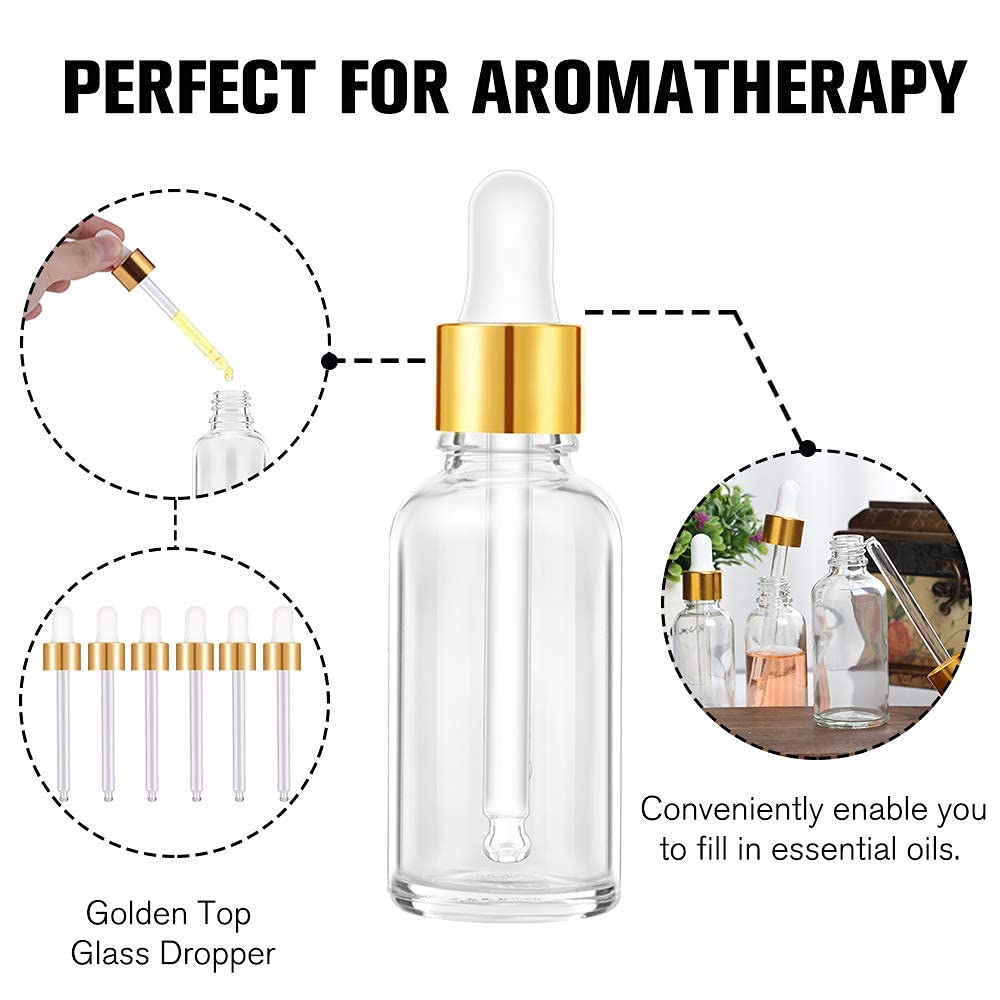 PrettyCare 24-Pack Essential Oil Set - 10ml Roller Bottles & 2oz Dropper Bottles for Aromatherapy, Massage & DIY Blends | Perfect for Home Spa, Yoga & Relaxation