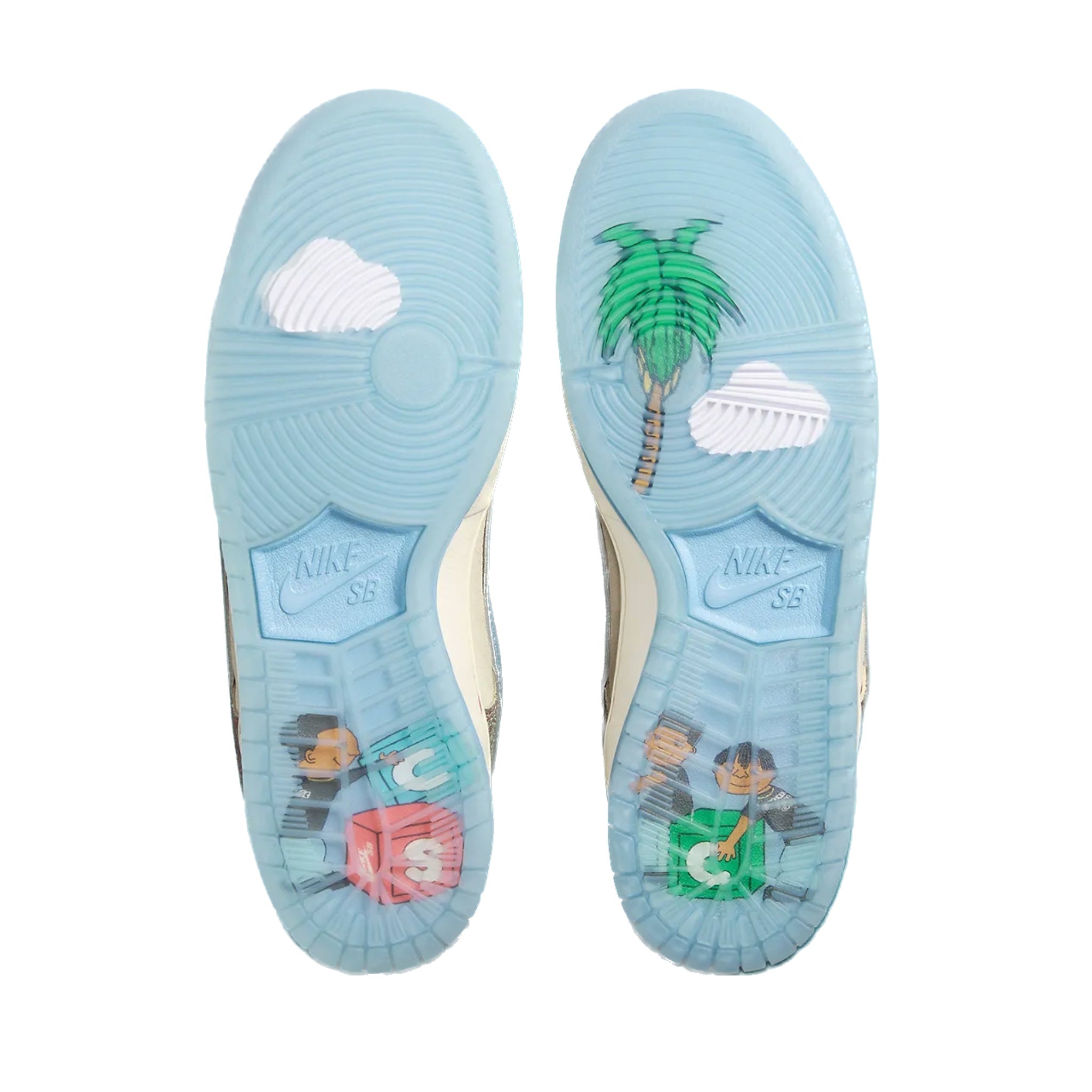 Nike SB Dunk Low Crenshaw Skate Club Sneakers - Sail Light Blue Cedar - Men's Skateboarding Shoes for Street Style & Casual Wear