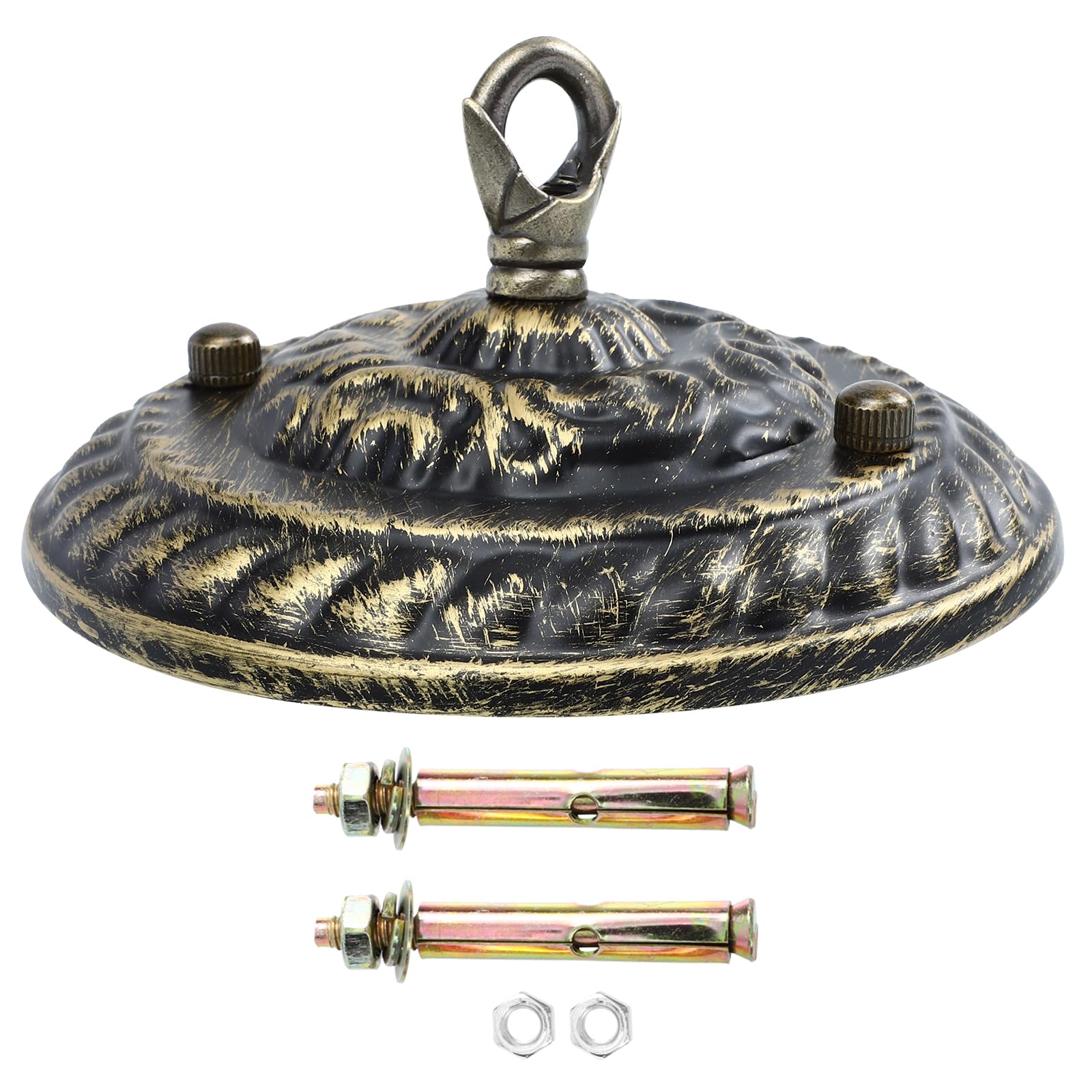 Vintage Chandelier Mounting Kit - TEHAUX Light Canopy with Hook & Screws for Pendant & Swag Lamps - 5.1