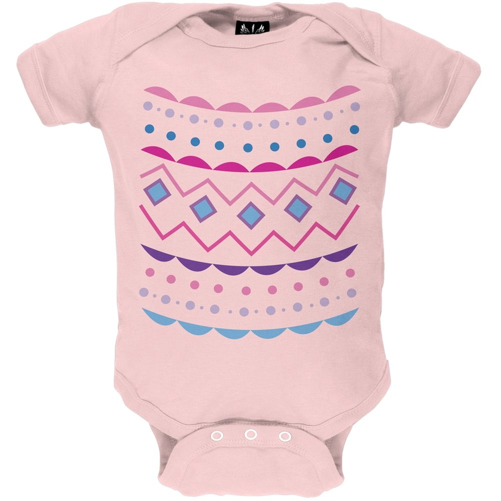 Easter Egg Pink Zig Zag Baby Bodysuit - Adorable One-Piece Costume for Infants & Toddlers - Perfect for Easter Celebrations, Photo Shoots & Holiday Parties