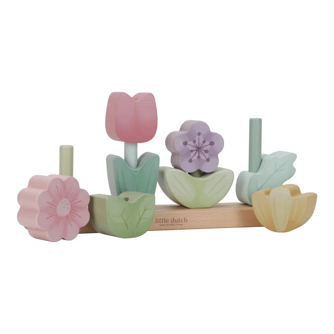 Fairy Garden Wooden Stacking Puzzle Flower - Montessori Educational Toy for Kids, Nature-Inspired Stacking Blocks for Toddlers - Perfect for Indoor Play, Birthday Gifts & Preschool Learning Activities