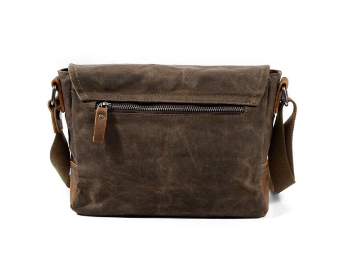 Women's Small Canvas Messenger Bag - Grey, Brown, Green - Perfect for Work, Travel & Everyday Use