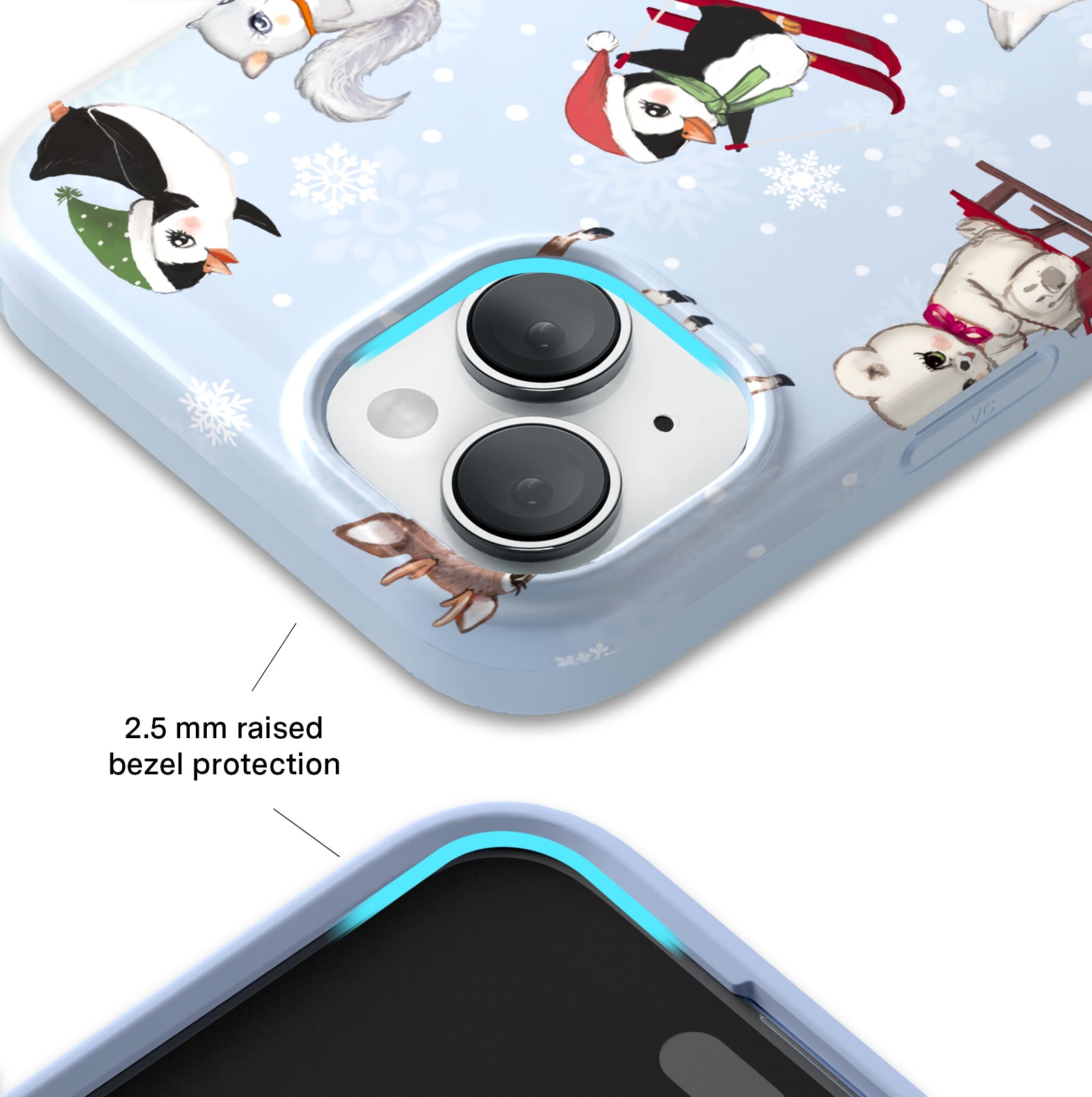 Cute Winter Wonderland Baby Animals iPhone Case - Protective & Stylish Cover for iPhone 12/13/14/15 Pro Max - Perfect Gift for Animal Lovers & Holiday Season