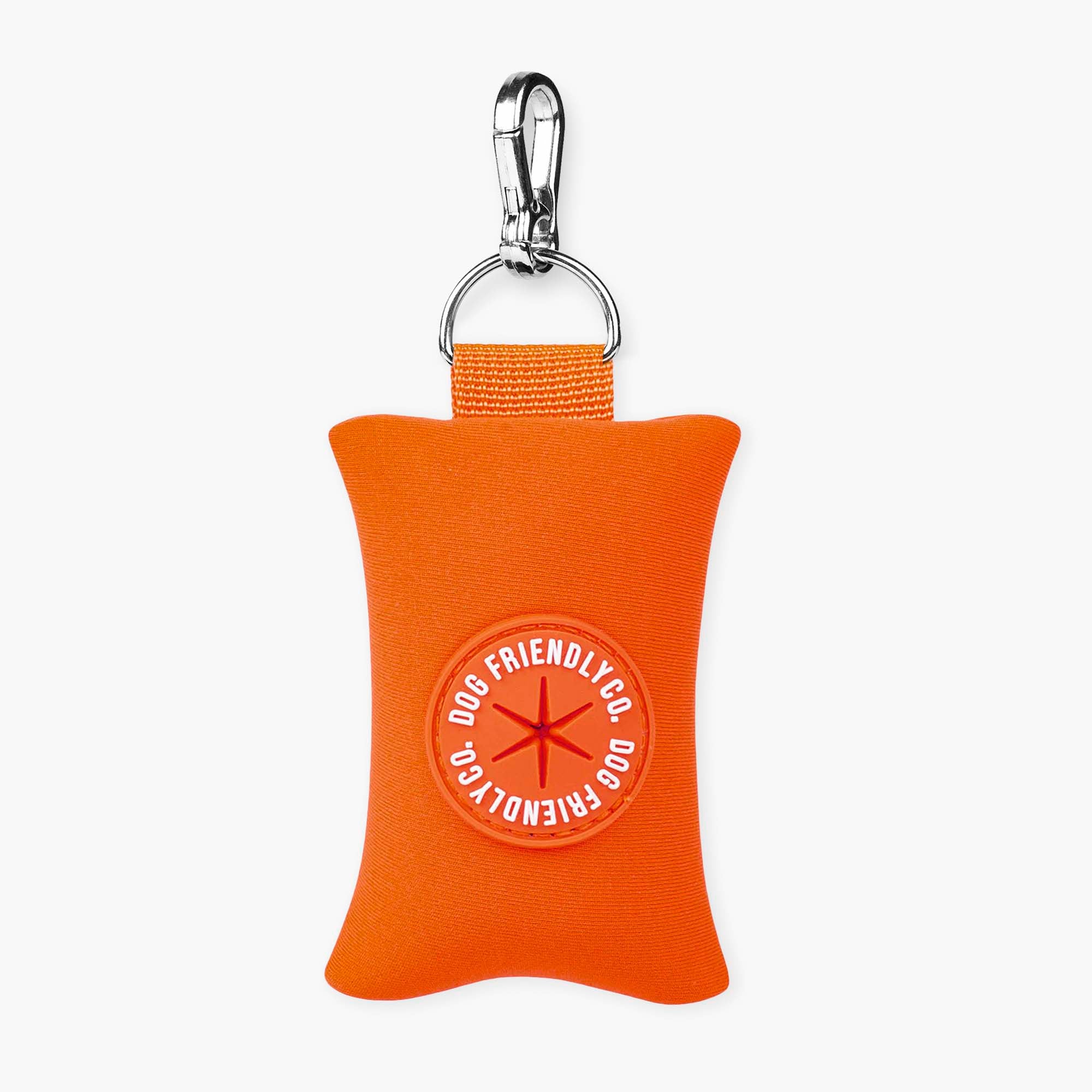 Dog Poop Bag Holder - Reflective & High Visibility Orange - Clip-On Waste Bag Dispenser for Dogs - Perfect for Walking, Hiking & Outdoor Adventures