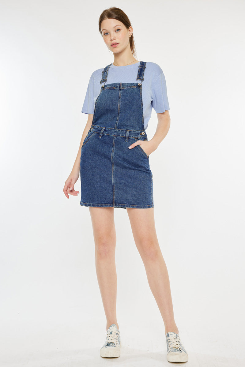 Vivi Mini Skirt Overalls for Women - Stylish Denim Shorts Jumpsuit with Adjustable Straps | Perfect for Summer Outfits, Casual Wear, and Street Fashion