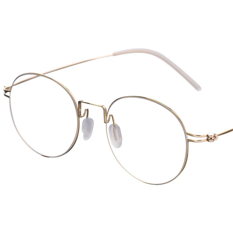 Aimee Unisex Full Rim Round Titanium Eyeglasses 2192 - Lightweight Durable Frame for Men & Women - Perfect for Reading, Work & Everyday Use