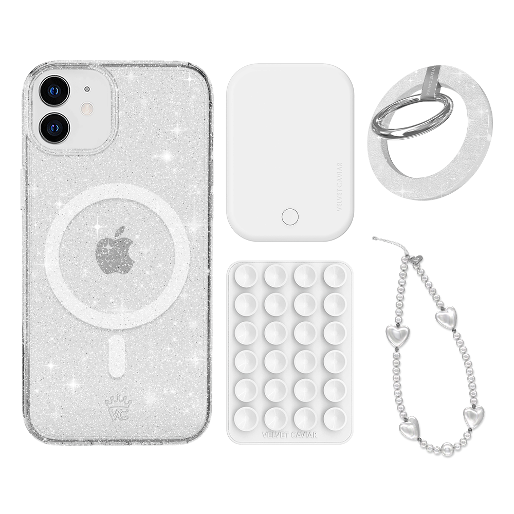 Stardust Glitter iPhone Case with Grip - Premium Protective Phone Cover for iPhone 13/14/15 Series | Trendy Sparkle Design for Everyday Use & Special Occasions