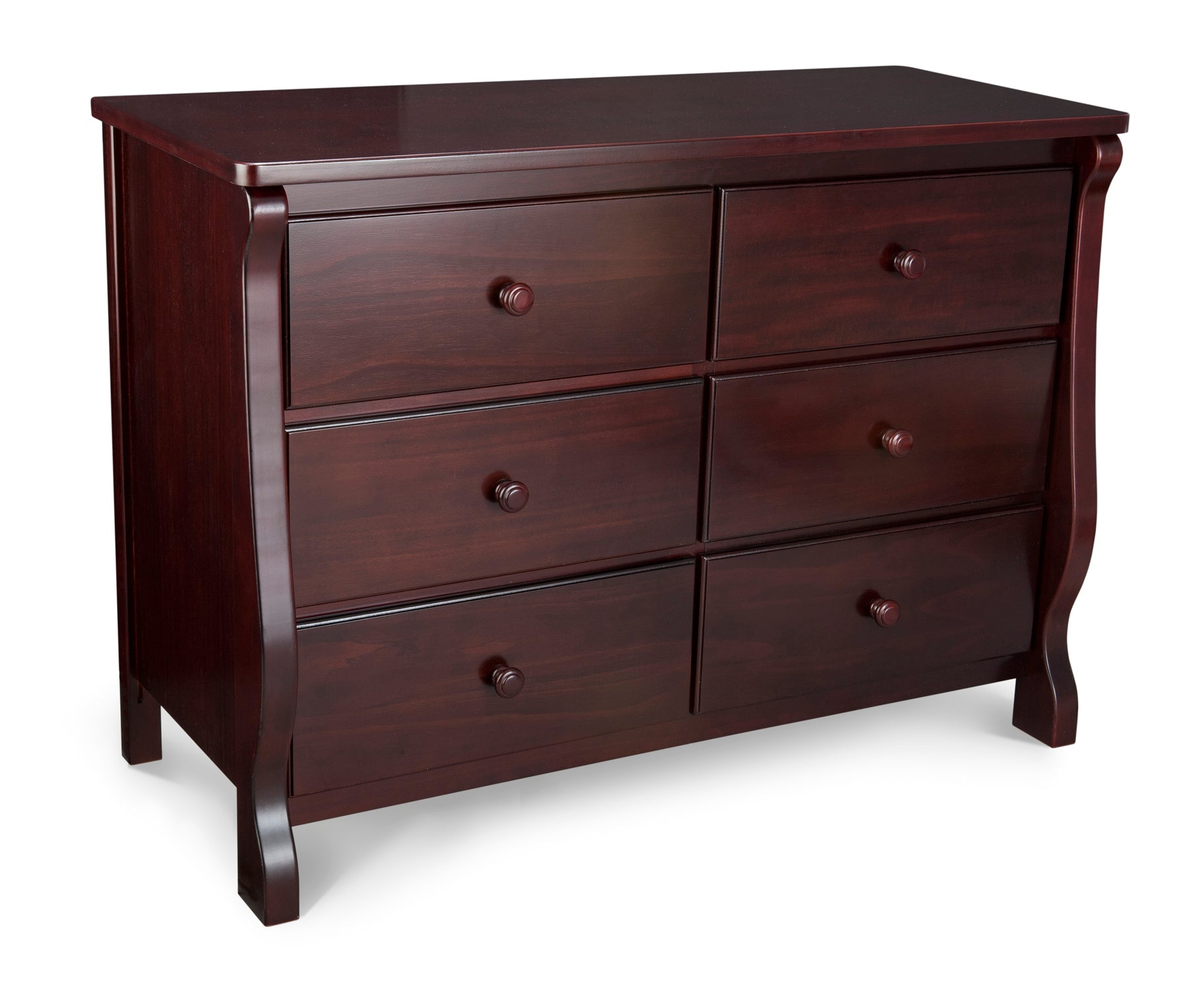 Elegant Canton Eclipse Dresser - Modern Wooden Bedroom Dresser with 6 Drawers, Vintage Style Storage for Bedroom, Living Room, and Office Organization