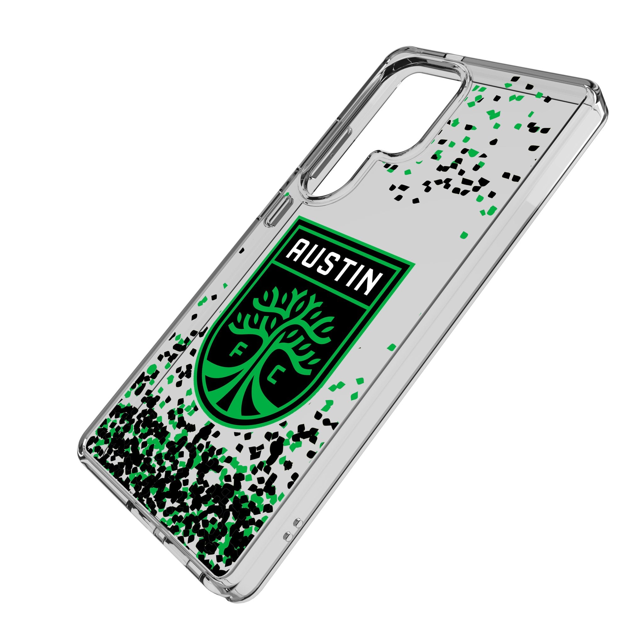 Austin FC Confetti Clear Phone Case for Samsung Galaxy - Durable Protective Cover with Team Spirit - Perfect for Fans, Game Days & Everyday Use