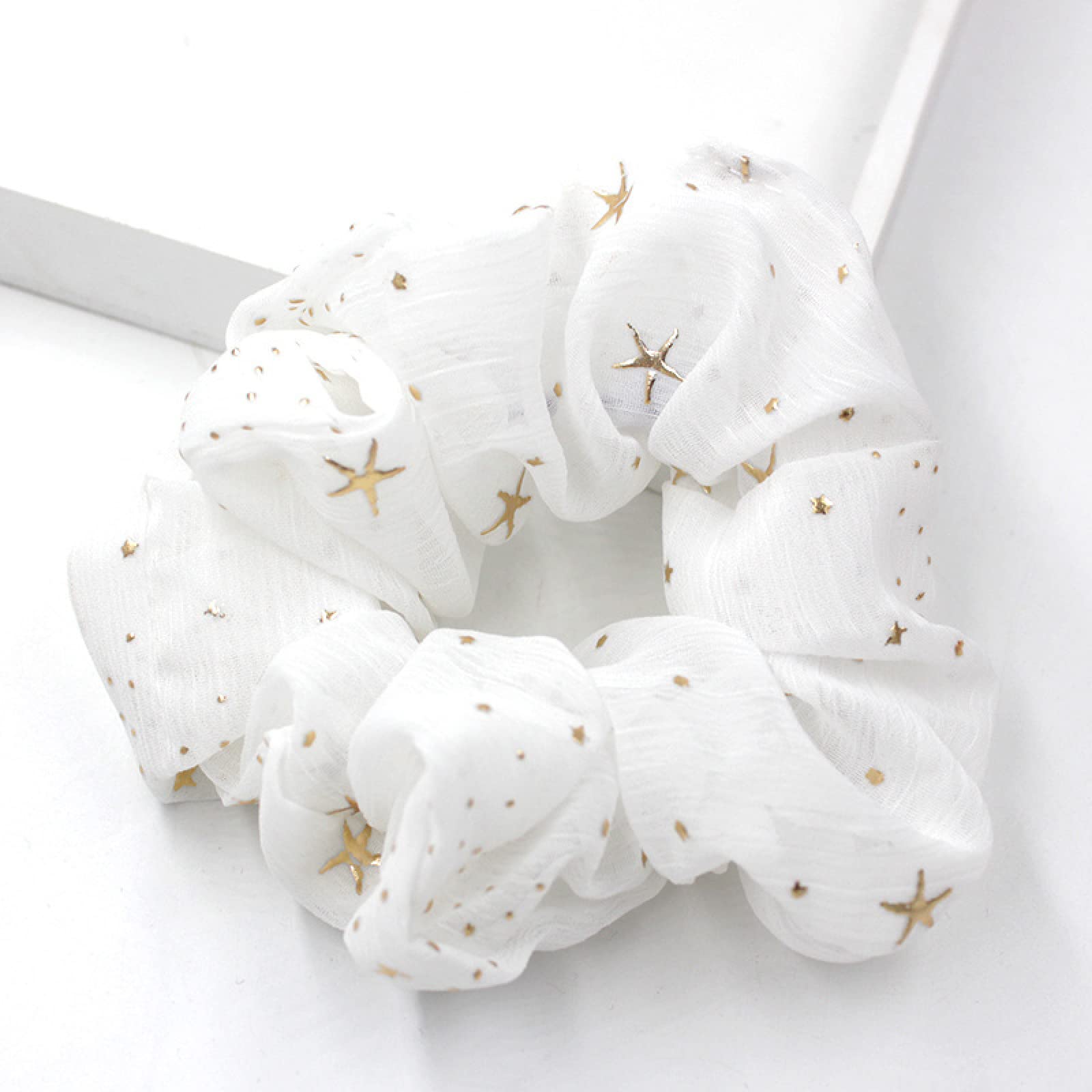 5Pcs Spring Flower Star Hair Ties - Soft Ponytail Holders for Women & Girls, Stretchy Hair Accessories for Daily Use, Workout, Party & School
