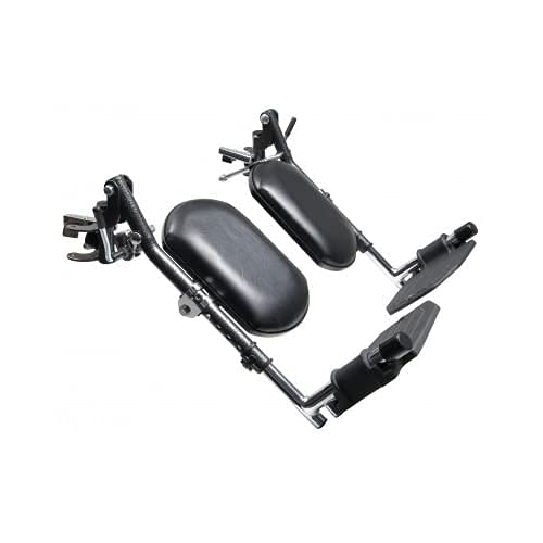 Everest & Jennings Elevating Legrest with Aluminum Footplate - Black Panel Pair for Wheelchair Comfort & Support | Ideal for Home, Hospital & Mobility Assistance
