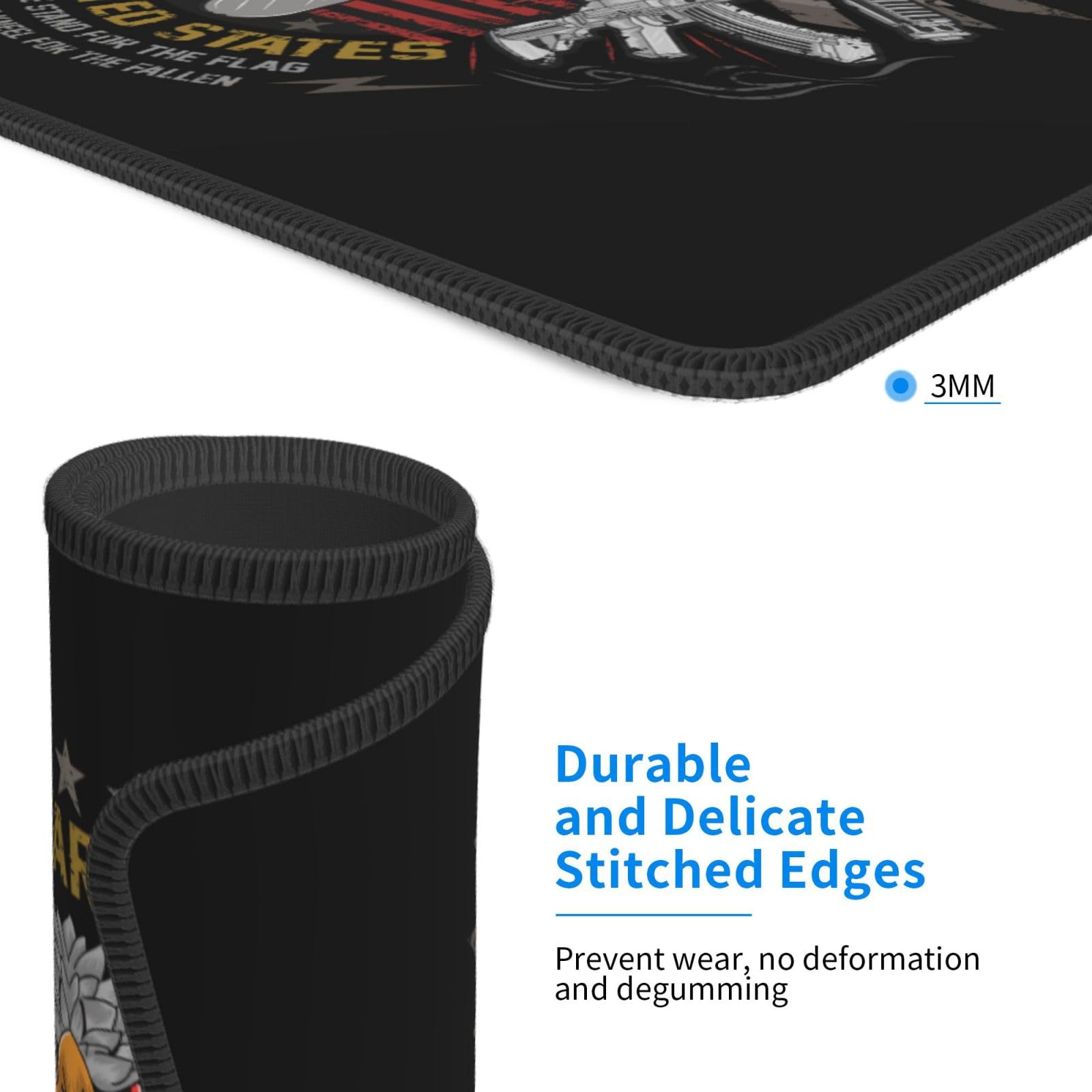 SIYTUAU Dual Eagle Design Mouse Pad - Waterproof, Non-Slip Rubber Gaming Mouse Mat (10x12 inches) for Office, Laptop & PC Gaming - Perfect for Workstations & Esports