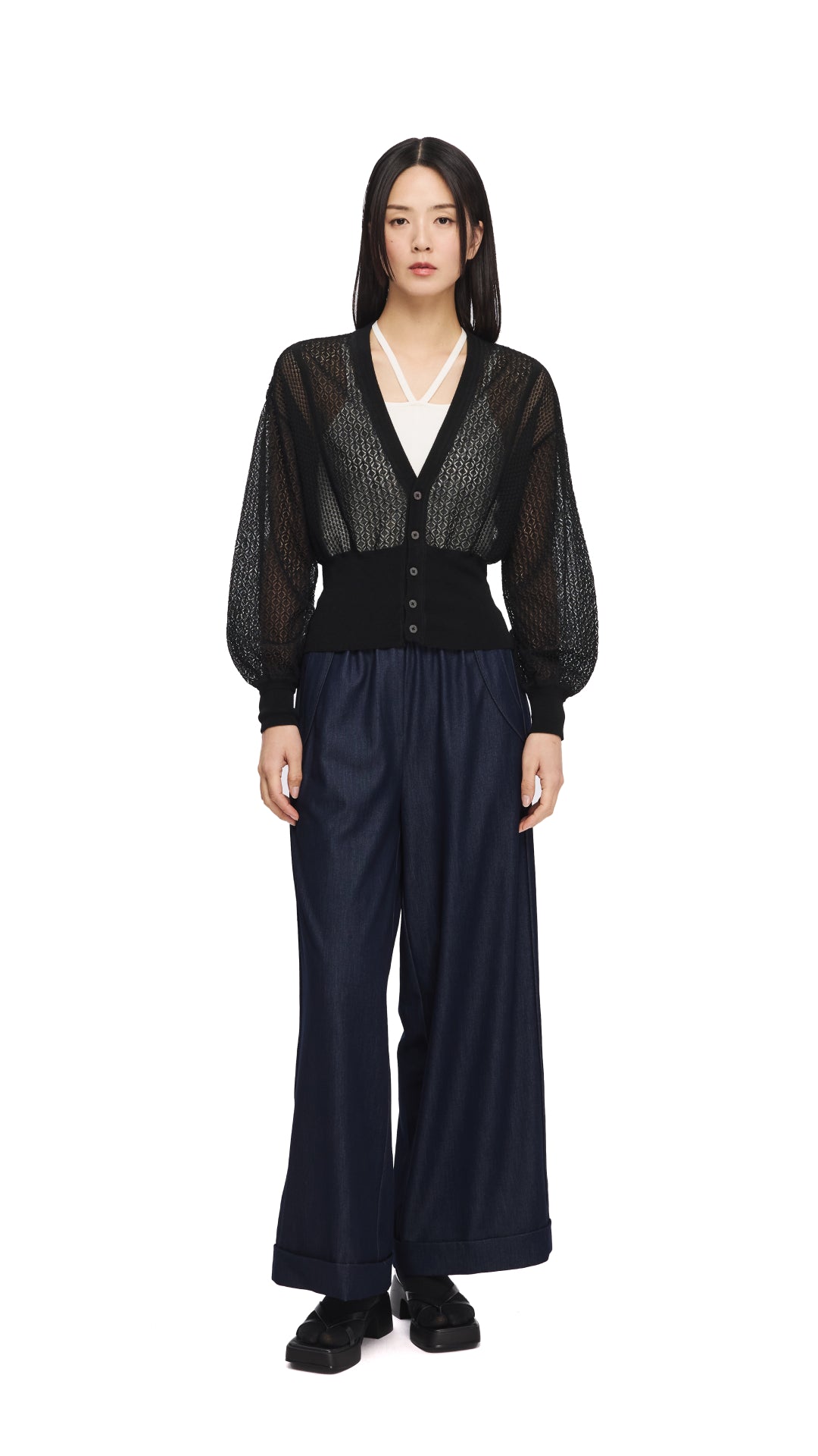 Elegant Lace Knit Cardigan for Women - Soft Open Front Sweater with Floral Embroidery | Perfect for Spring Outfits, Date Nights & Office Wear