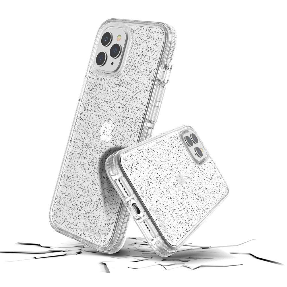 Prodigee Superstar Clear Sparkle Glitter Case for iPhone 12 Mini - Military Grade Drop Tested, Shockproof, Wireless Charging Compatible (5.4 inch) - Perfect for Everyday Protection & Stylish Outfits