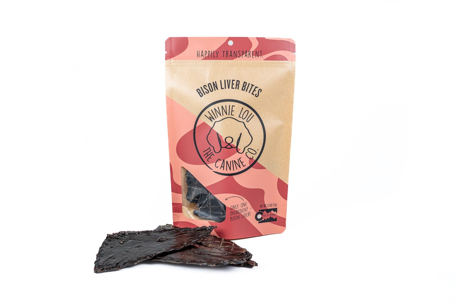Organic Winnie Lou Jerky Dog Treats - Human Grade, All Natural, Healthy Bison Liver Bites for Dogs - Made in USA - Perfect for Training, Rewards & Dental Health