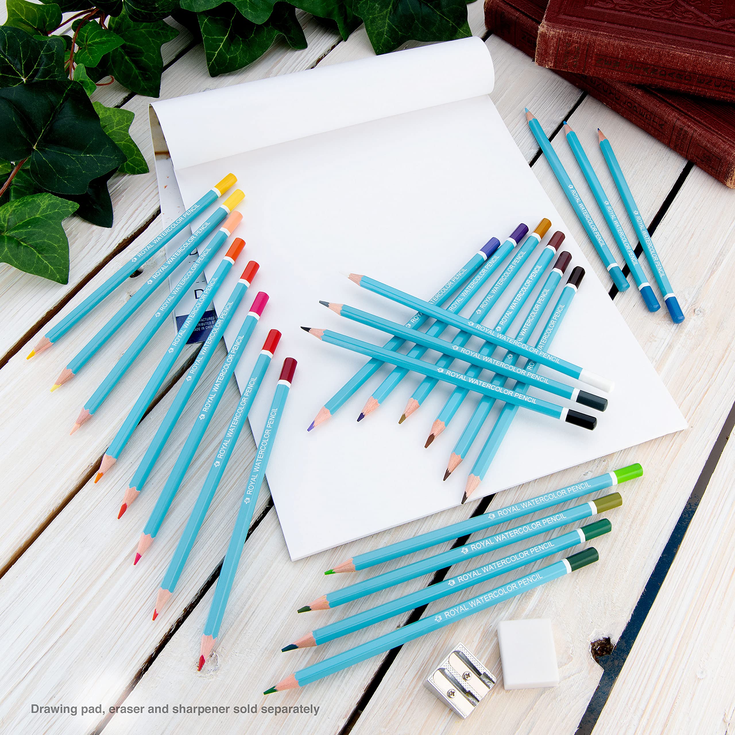 Royal & Langnickel 24-Piece Watercolor Pencils for Artists & Sketching