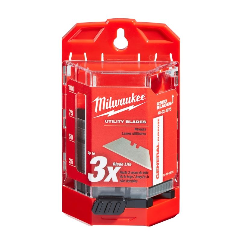 75-Piece General Purpose Utility Blades with Dispenser - Heavy Duty Replacement Blades for Box Cutters, Craft Knives & DIY Projects - Perfect for Home, Office & Warehouse Use
