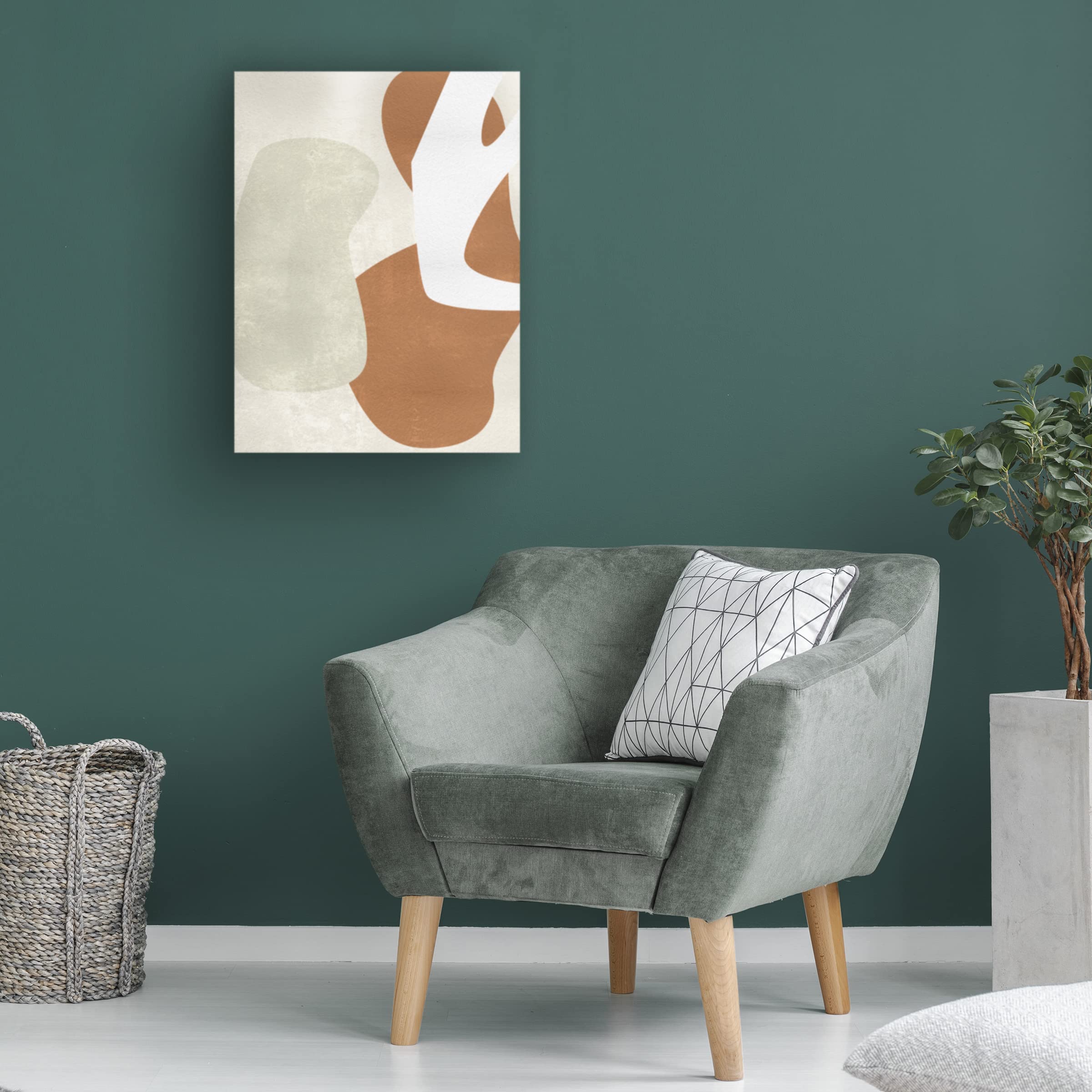 Trademark Fine Art 'Beige Structure I' Abstract Canvas Wall Art by Melissa Wang - Perfect for Modern Living Room & Office Decor