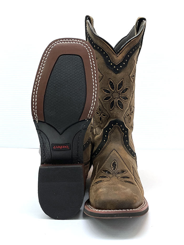 Laredo 5844 Women's Western Boots - Square Toe Cowgirl Boots in Honey Brown for Country Dancing & Rodeo Events