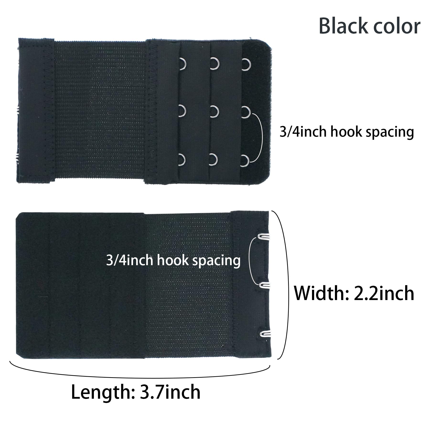 SAMGU 3-Hook Bra Extenders for Women - Soft, Stretchy & Comfortable Bra Strap Extension - Perfect for Maternity, Weight Fluctuations & Back Pain Relief