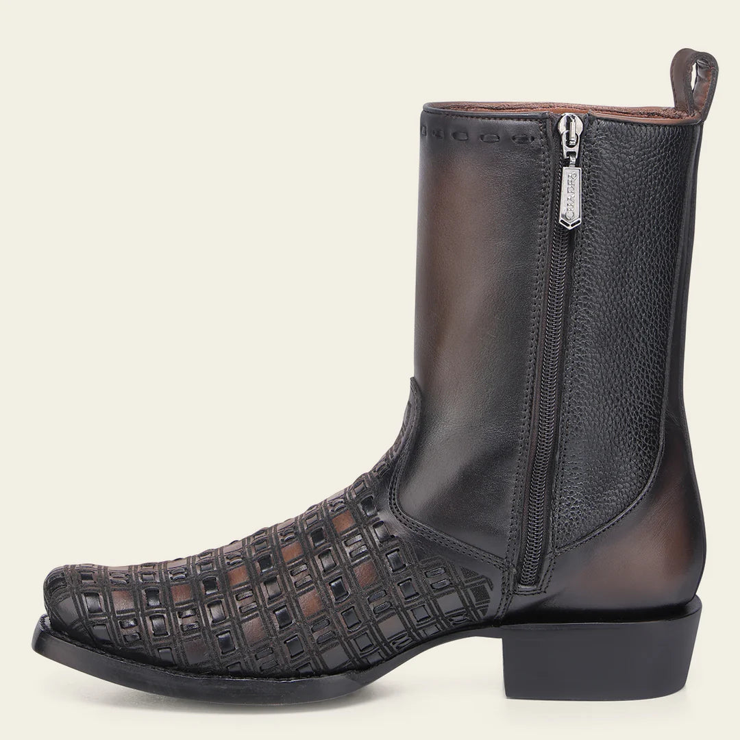 **Cuadra Men's Chocolate Cowhide Leather Cowboy Boots – Stylish Western Dress Boots for Rodeo, Country Music & Casual Wear**