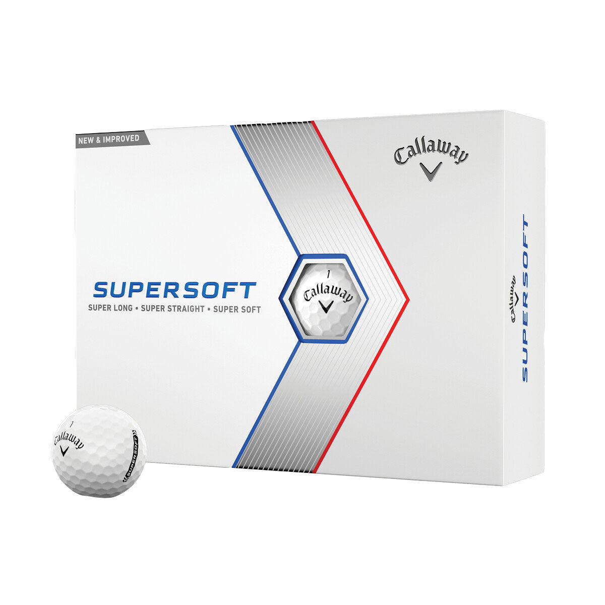 Callaway Supersoft Max White Golf Balls - 12 Pack | Ultra-Low Compression for Longer Distance & Straighter Shots | Perfect for Beginners & High Handicappers | Ideal for Casual Rounds & Driving Range Practice