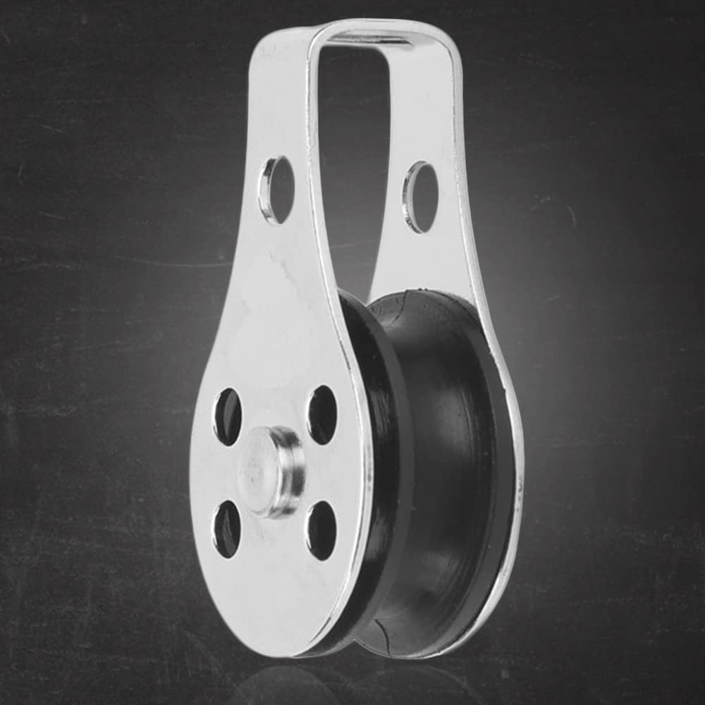 316 Stainless Steel Marine Pulley Block with Nylon Rope Roller - 25mm Single Lashing Eye Sheave for Sailing, Kayak, Canoe & Boat Accessories | Perfect for Rigging, Mooring & Deck Hardware Applications