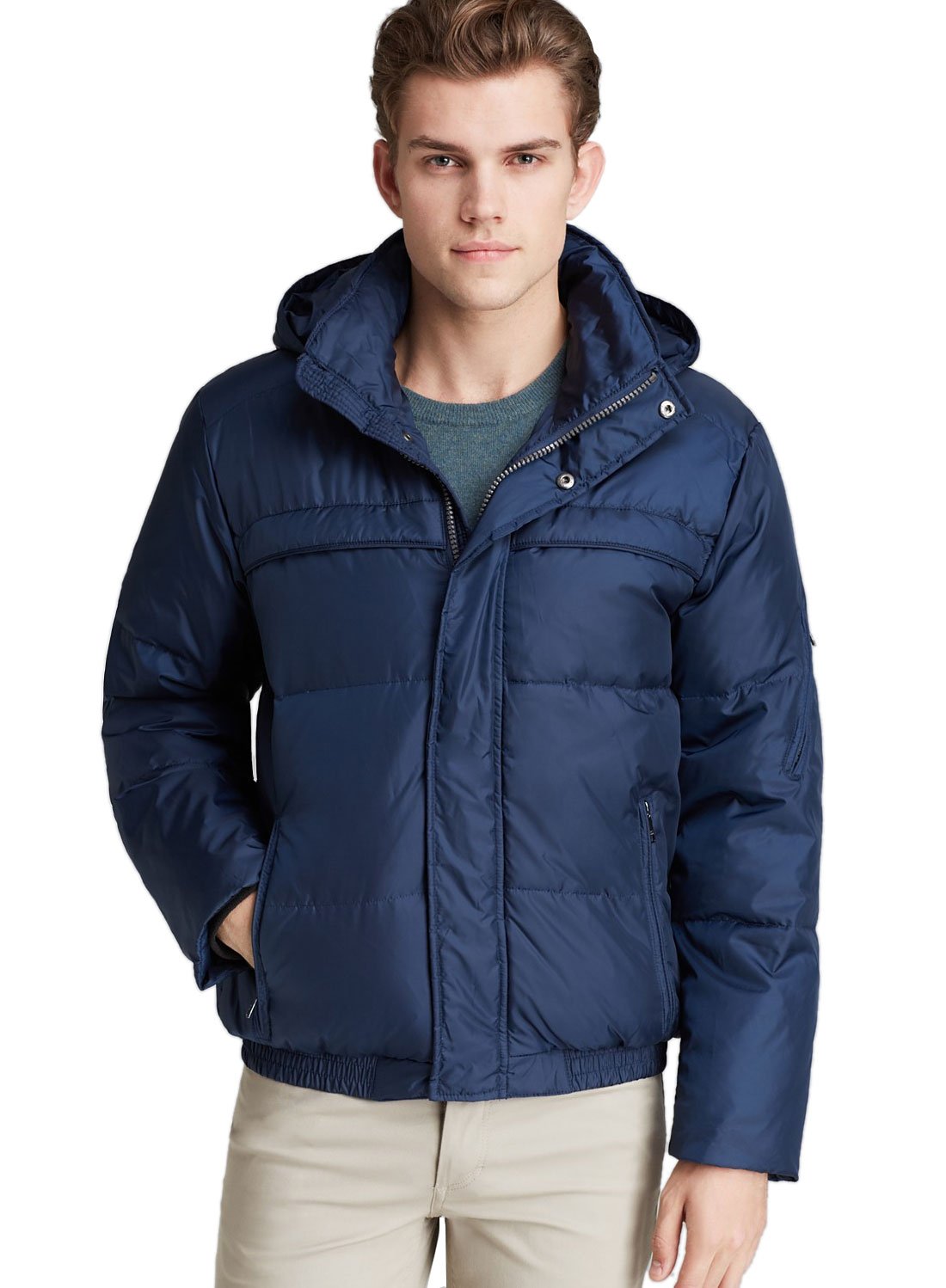 Marc New York Men's Arctica Hooded Down Fill Puffer Jacket - XX-Large Navy Blue - Winter Warm Coat for Outdoor Activities & Casual Wear